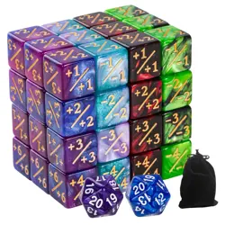 50 MTG Counters Dice Marble Bulk Spindown Life Counter Tokens Dice Buff Token... - Image 1