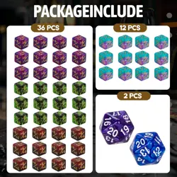 50 MTG Counters Dice Marble Bulk Spindown Life Counter Tokens Dice Buff Token... - Image 2