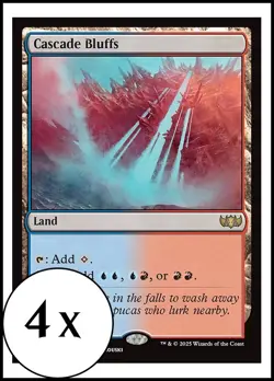 MTG - 4 x Cascade Bluffs - Tarkir: Dragonstorm - Playset 4x x4 - Image 1
