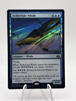 Aethertide Whale 027/184 Foil Promo Prerelease Aether Revolt AER MTG LP - Image 1