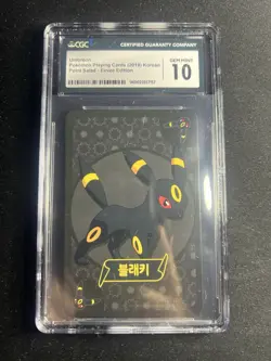 2019 Pokemon Korean Playing Cards Point Salad Eevee Edition Umbreon CGC 10 - Image 1