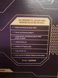 Pokemon 2021 TCG Jolteon VMAX Premium Collection Box New Sealed MINT 728192535475 - Image 3