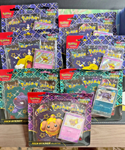 Pokemon Scarlet & Violet Paldean Fates 3 Pack Blister 7- pack lot New! - Image 1