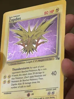FOSSIL SET ZAPDOS 15/62 Holo Rare CARD 1999 WOTC Pokemon TCG Vintage LP - Image 5