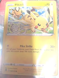 Pokemon TCG Pikachu Trading Card Single - Image 1