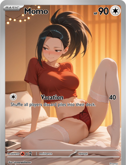 LoveangelGames-Season 2- Custom Card- Waifu Universe- Momo Vacation - Image 1