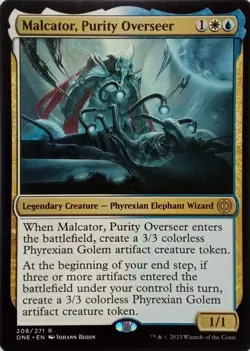 208/271 MALCATOR, PURITY OVERSEER RARE PHYREXIA: ALL WILL BE ONE MTG CARD - Image 1