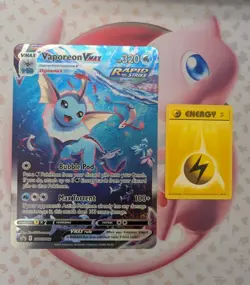 Vaporeon VMAX Jumbo Oversized Pokemon Card SWSH182 Rapid Strike Holo USA Seller - Image 1