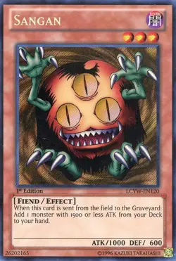 LCYW-EN120 Sangan Secret Rare 1st Edition NM Yugioh Card - Image 1