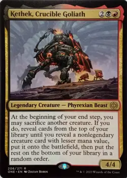 206/271 KETHEK, CRUCIBLE GOLIATH RARE PHYREXIA: ALL WILL BE ONE MTG CARD - Image 1