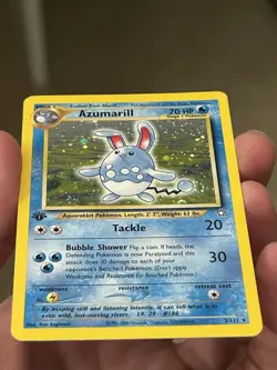 Azumarill - 2/111 Neo Genesis Holo 1st Edition Rare Vintage Card Pokemon TCG NM - Image 3