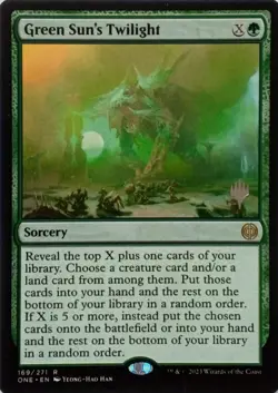 169/271 GREEN SUN'S TWILIGHT RARE PHYREXIA: ALL WILL BE ONE MTG CARD - Image 1