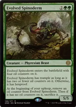 166/271 EVOLVED SPINODERM RARE PHYREXIA: ALL WILL BE ONE MTG CARD - Image 1
