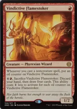 154/271 VINDICTIVE FLAMESTOKER RARE PHYREXIA: ALL WILL BE ONE MTG CARD - Image 1