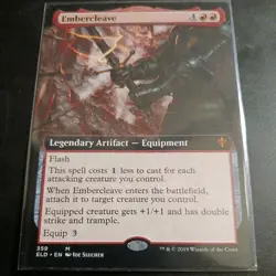 Mtg Embercleave NM Throne of Eldraine #359 Extended Art Magic Card Mythic Rare - Image 1