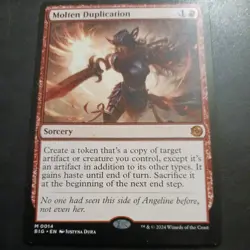 Mtg Molten Duplication NM/M Outlaws of Thunder Junction: the Big Score Card - Image 1