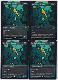 MTG 4X Sea-Dasher Octopus X4 (Showcase) Ikoria: Lair of Behemoths Magic - NM/MT - Image 1