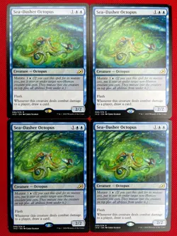 MTG 4X Sea-Dasher Octopus X4 Ikoria: Lair of Behemoths Magic - LP - Image 1