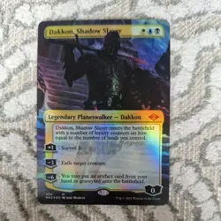 MTG - FOIL Extended Borderless Art Dakkon, Shadow Slayer - Modern Horizons 2 - Image 1
