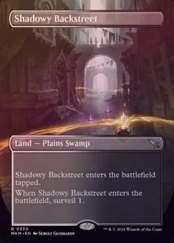 MTG Murders at Karlov Manor - Shadowy Backstreet (Borderless Foil) - Image 1