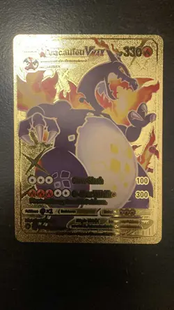 Gold - Shiny Charizard Vmax - Pokemon - Epoxy - Fan Art Card - Image 1