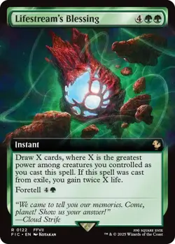 MTG Final Fantasy Commander - Lifestream's Blessing (Extended Foil) - Image 1