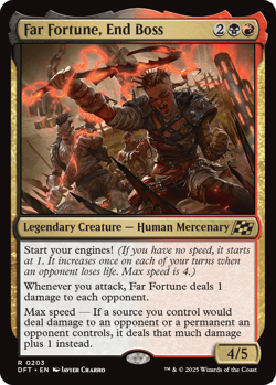 Far Fortune, End Boss 0203 ~ Rare NM MTG Aetherdrift - Image 1