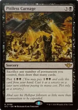 0098 PITILESS CARNAGE RARE OUTLAWS OF THUNDER JUNCTION MTG CARD - Image 1