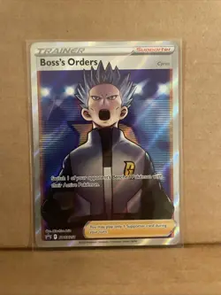 Pokemon TCG Boss's Orders Full Art Black Star Promo - SWSH251 - Image 1