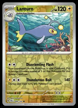 LANTURN [FOIL] - 049/131 - STELLAR CROWN SCR POKEMON REVERSE - NM - Image 1