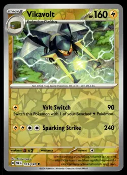 VIKAVOLT [FOIL] - 053/131 - STELLAR CROWN SCR POKEMON REVERSE - NM - Image 1