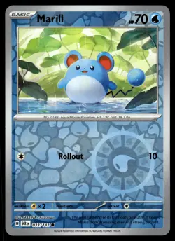 MARILL [FOIL] - 033/131 - STELLAR CROWN SCR POKEMON REVERSE - NM - Image 1