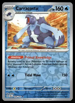 CARRACOSTA [FOIL] - 038/131 - STELLAR CROWN SCR POKEMON REVERSE - NM - Image 1