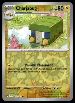 CHARJABUG [FOIL] - 052/131 - STELLAR CROWN SCR POKEMON REVERSE - NM - Image 1