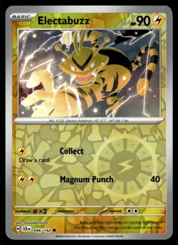 ELECTABUZZ [FOIL] - 046/131 - STELLAR CROWN SCR POKEMON REVERSE - NM - Image 1