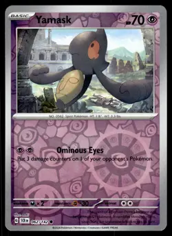YANMASK [FOIL] - 062/131 - STELLAR CROWN SCR POKEMON REVERSE - NM - Image 1