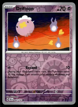 DRIFLOON [FOIL] - 060/131 - STELLAR CROWN SCR POKEMON REVERSE - NM - Image 1