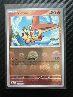 Pokemon Victini (Pokeball) 012/086 Weisse Flammen& Schwarze Blitze Black White - Image 1