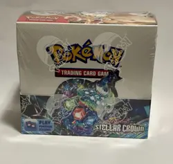 Stellar Crown Booster Box Pokemon Scarlet & Violet Sealed + Plastic Protector - Image 3