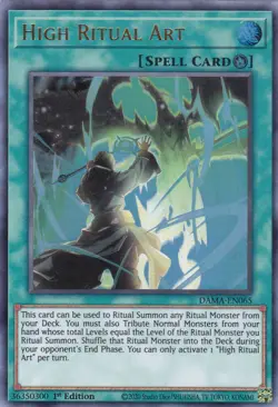 YUGIOH..HIGH RITUAL ART..DAMA-EN065..NM/MT/NP..1ST EDITION..ULTRA RARE - Image 1