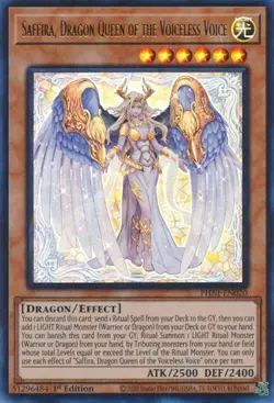 Saffira, Dragon Queen of the Voiceless Voice ~PHNI-EN020~ Ultra 1st Ed YuGiOh - Image 1