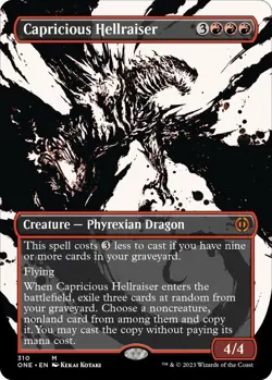Capricious Hellraiser (Showcase) 310 MTG Phyrexia: All Will Be One Mythic NP - Image 1