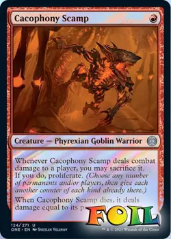Cacophony Scamp 124 MTG Phyrexia: All Will Be One Uncommon NP Foil - Image 1