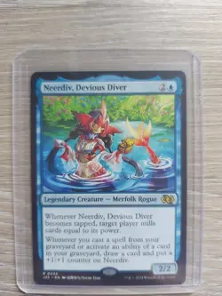MTG - Neerdiv, Devious Diver. Foundations - Jumpstart 2025. Rare Blue. Anime Art - Image 1