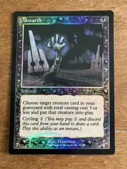 Unearth FOIL 72/143 Urza's Legacy - Magic The Gathering 1999 - Image 1