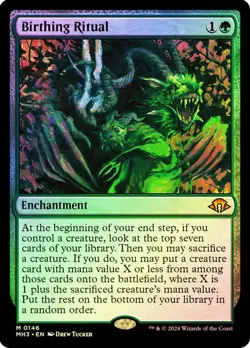 Magic The Gathering MTG BIRTHING RITUAL FOIL Modern Horizons 3 NM Near Mint - Image 1