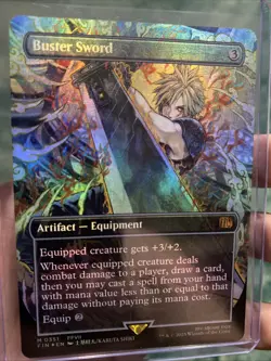 Buster Sword (Borderless) Final Fantasy Foil, Near Mint, From Pack To Sleeve - Image 1
