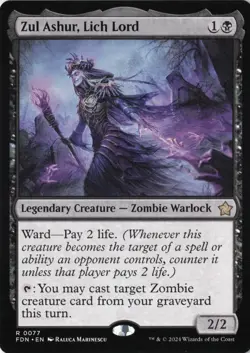 Zul Ashur, Lich Lord Foundations Regular - NM #77 MTG FDN - Image 1