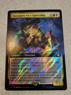 Dinosaurs on a Spaceship - #999 (Extended Art) (Surge Foil) Doctor Who - Mtg - Image 1