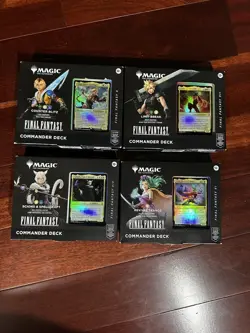 -Set of 4- Commander Decks FINAL FANTASY FIN MTG All Commander Decks - Image 1